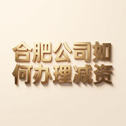 合肥公司如何办理减资