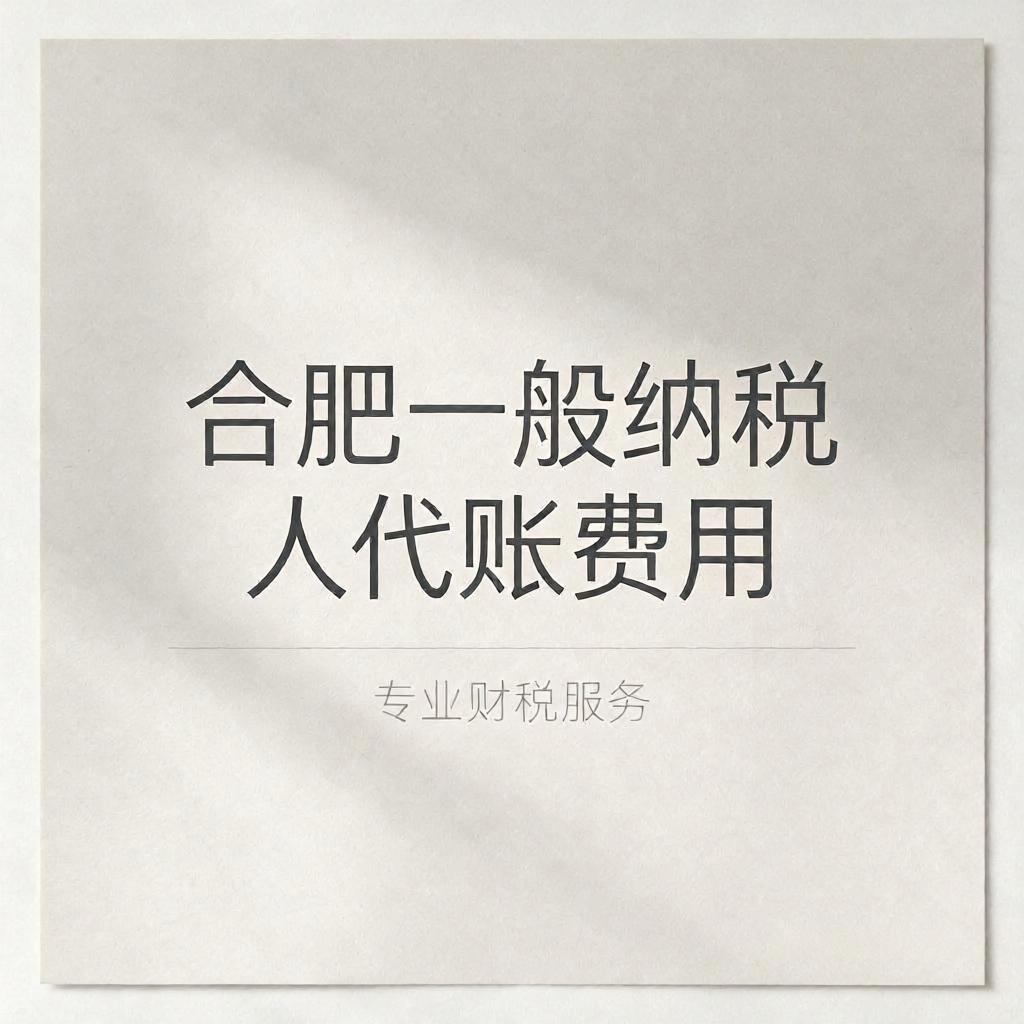 合肥一般纳税人代账费用
